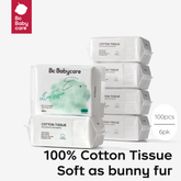 Bc Babycare Bunny Cotton Tissue wipes 100 sheets
